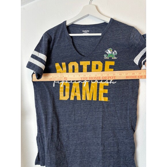 Notre Dame Fighting Irish Shirt women’s small Captivating Vintage Style Vneck - Picture 5 of 6